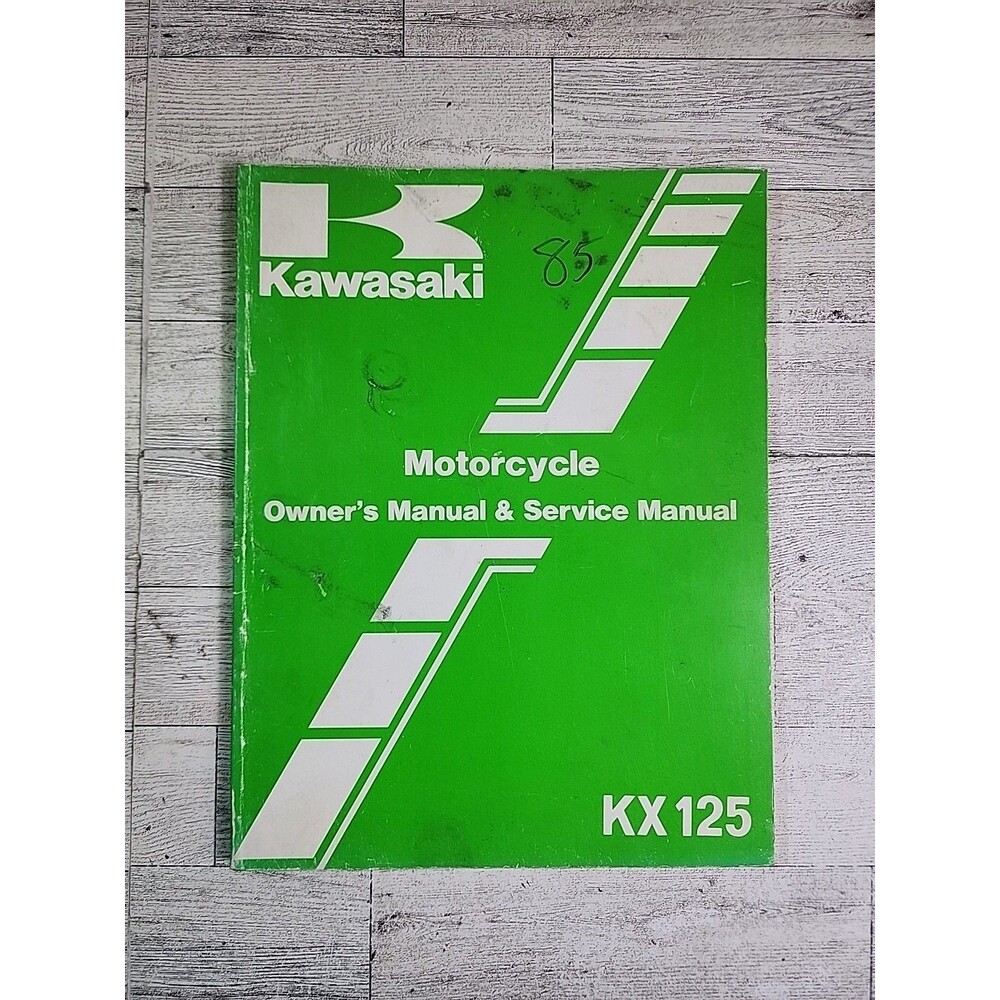 Kawasaki KX-125 1974-1986 OEM Motorcycle Shop Repair Service Manual Engine Guide